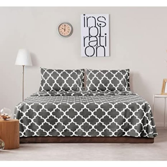 Queen or Eastern King Bed Sheets Set - 4 Piece Bedding - Picture 2 of 9